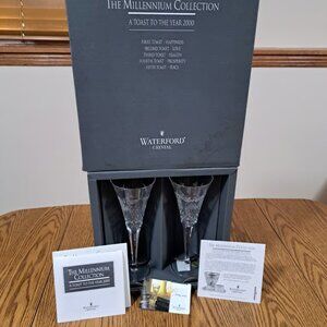 Waterford Crystal The Millennium Collection A Toast To The Year 2000 Peace Toast